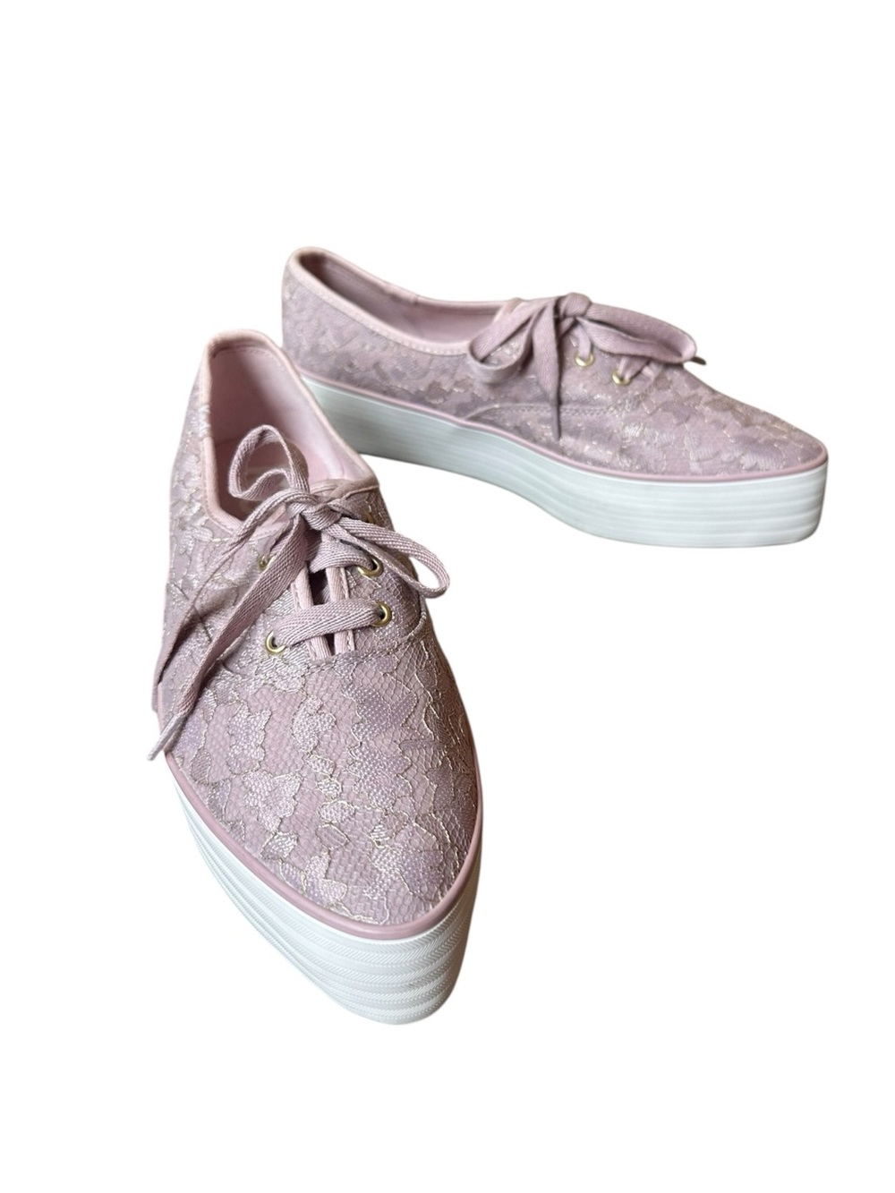 KEDS Point Mauve Lace Up Platform Sneakers